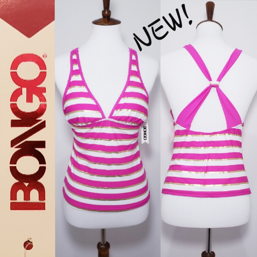 BONGO NWT! striped tankini top 🤍Small Jr